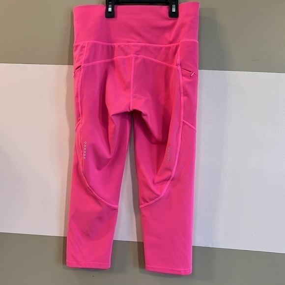 RAG Missy Women's L Hot Pink Thick Waistband Workout Leggings - Picture 3 of 5